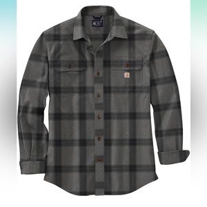 Carhartt Men's Loose Fit Heavyweight Flannel Plaid Shirt - XXLT